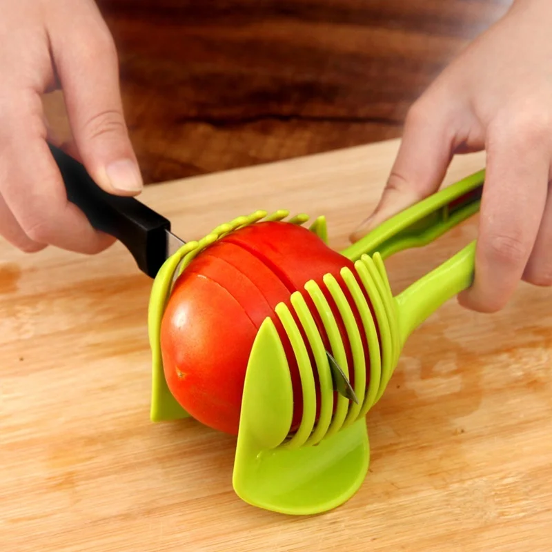 Kitchen Gadgets Cutting Tools - Kitchen Home Plastic Potato Slicer Tomato