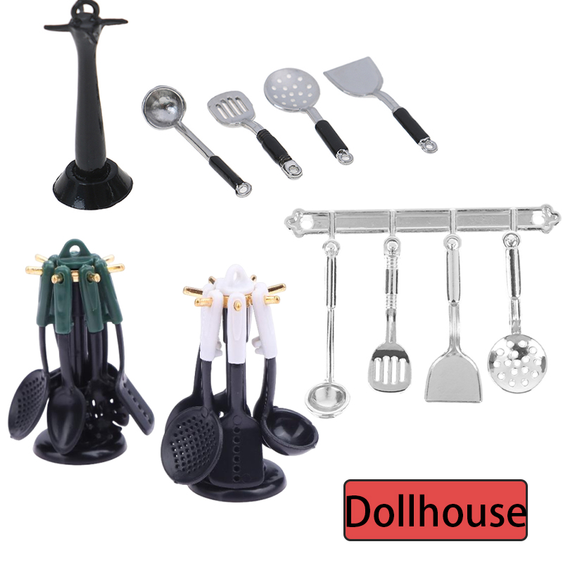 Kitchen Utensil Holder - Dollhouse Miniature Accessories Mini Shovel Soup