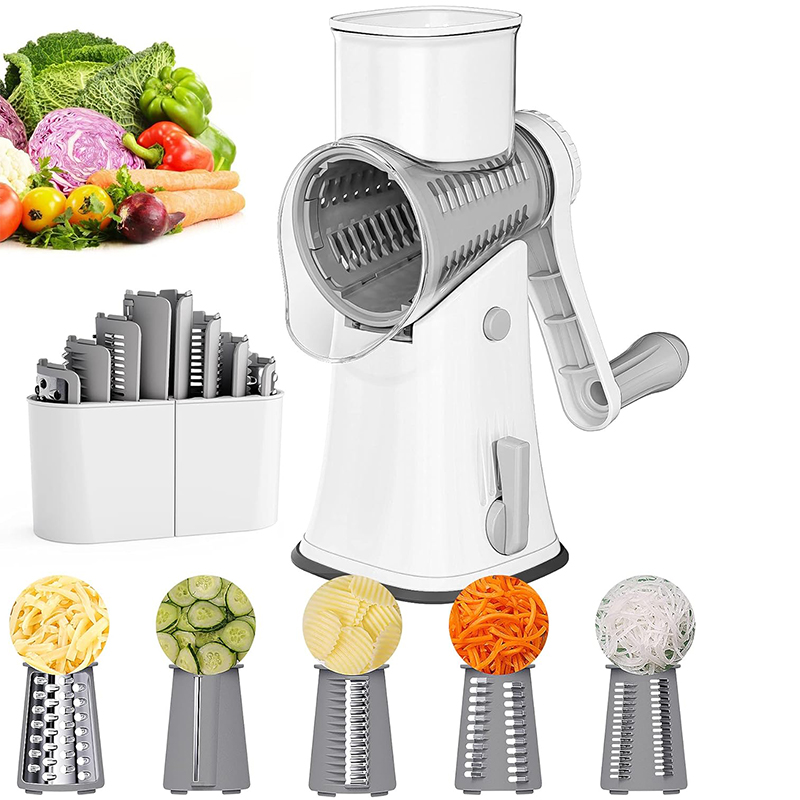 Cheese Grater Box - LMETJMA 5 in 1 Rotary Cheese