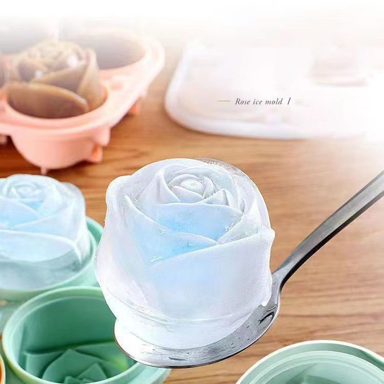 Kitchen Utensil Holder - 3D Rose Ice Molds 4 Holes