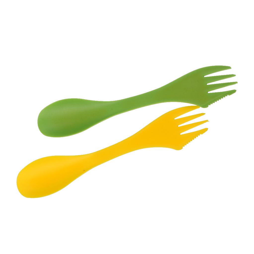 Kitchen Gadgets And Utensils - Multi-functional Camping Spork Fork Cutlery Set
