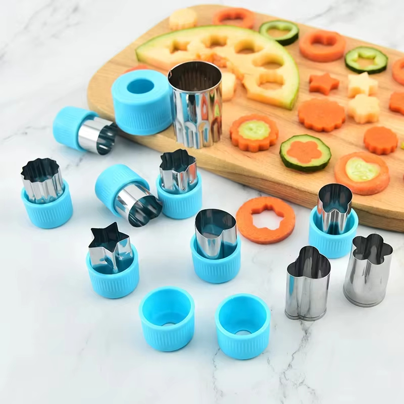 Kitchen Gadgets Cutting Tools - Vegetables Cutter Plastic Handle 3Pcs Portable