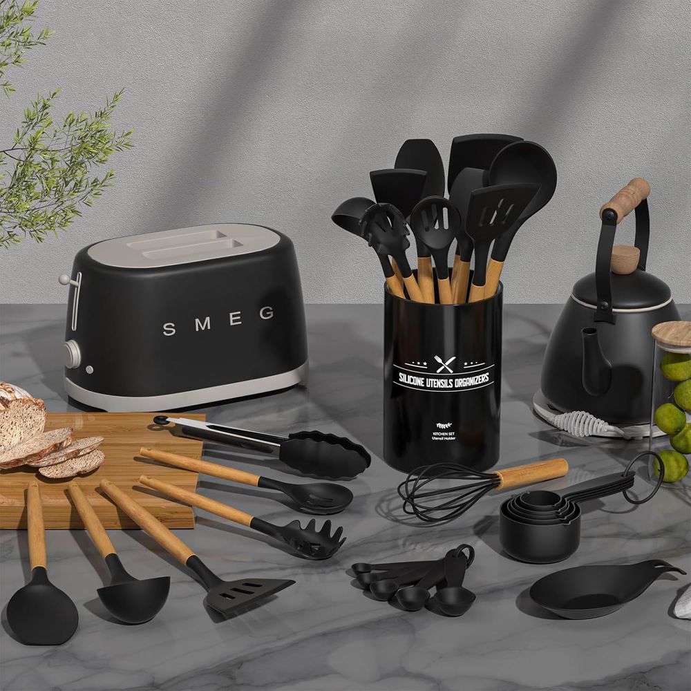Kitchen Utensils Set - 34PCS S - Kitchen Utensil Holder recension och pris
