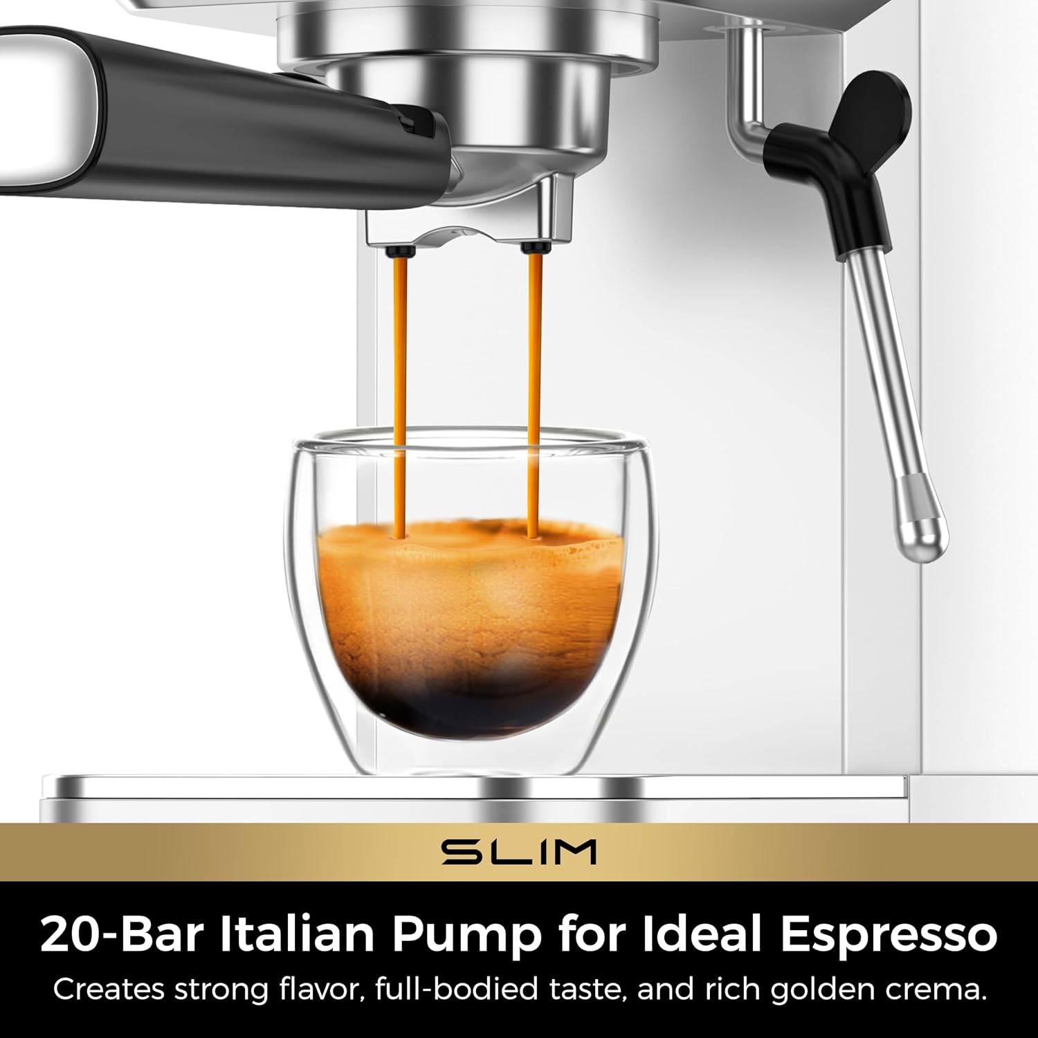 20 Bar Espresso Machine with M - Milk Frother recension och pris
