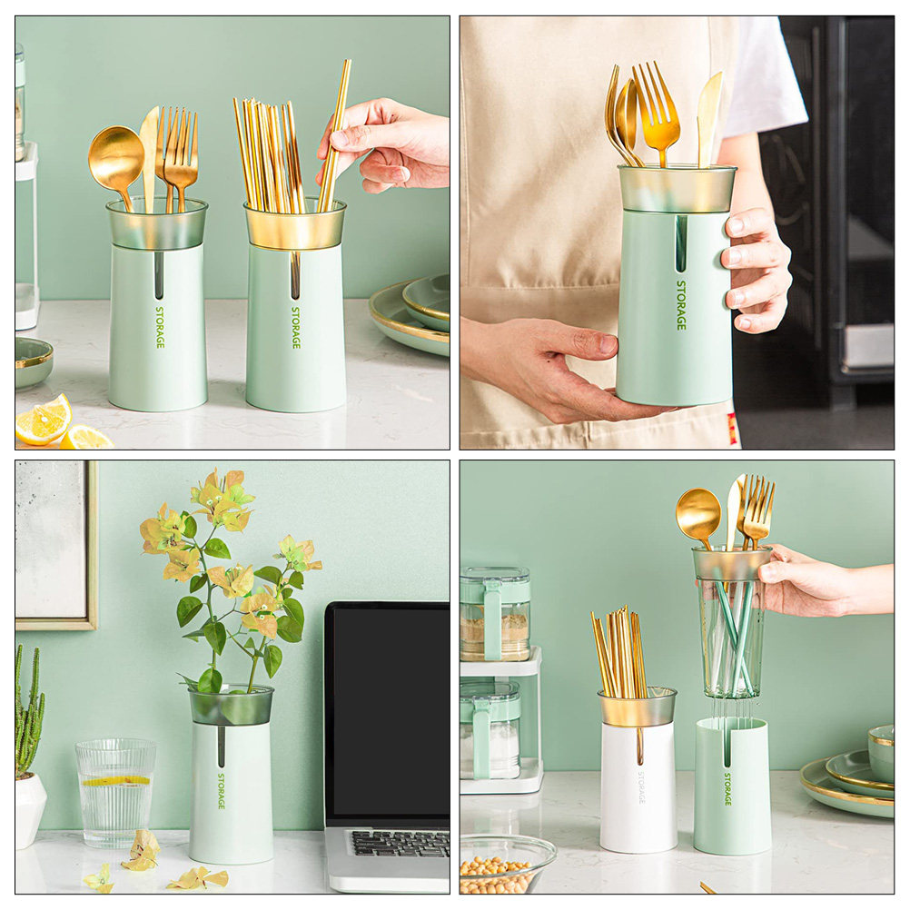 Double-Layer Chopsticks Storag - Kitchen Utensil Holder recension och pris