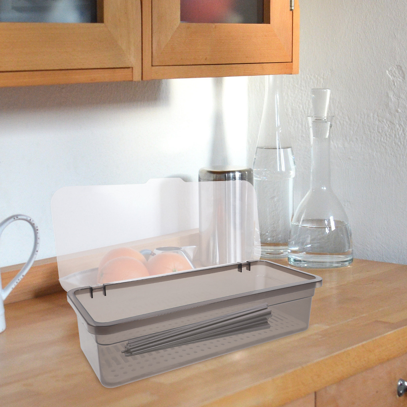 Chopsticks Storage Box Gray Tr - Kitchen Utensil Holder recension och pris