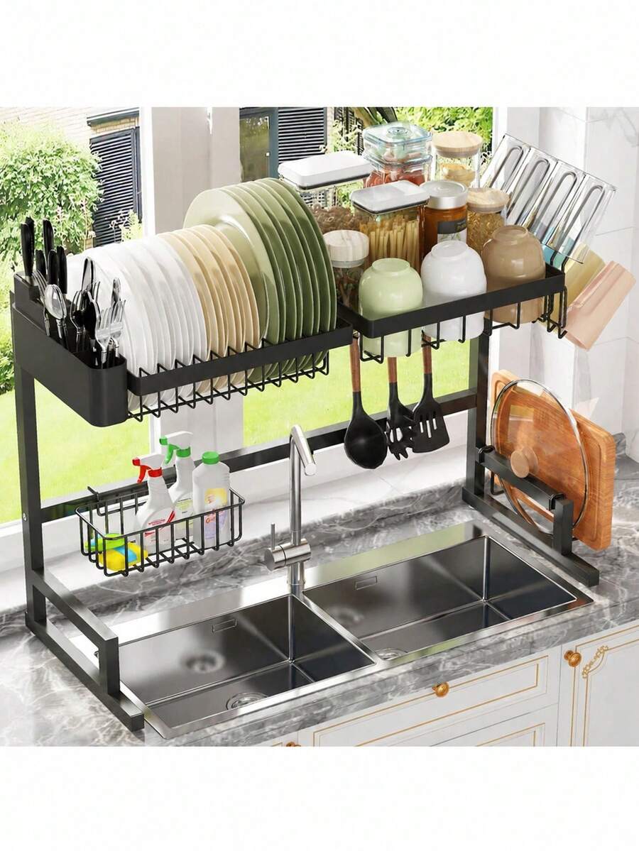 Dish Drying Rack-2-Tier Over-  - Kitchen Utensil Holder recension och pris
