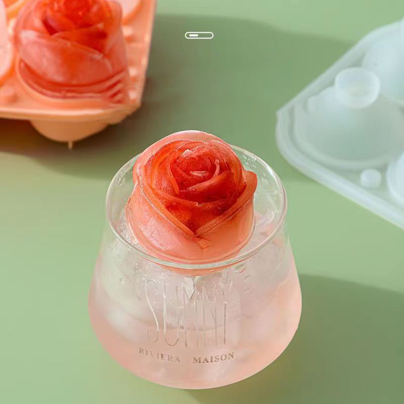 3D Rose Ice Molds 4 Holes Ice  - Kitchen Utensil Holder recension och pris