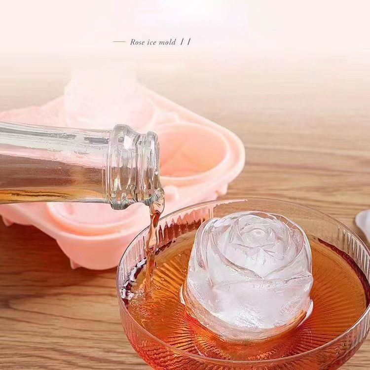 3D Rose Ice Molds 4 Holes Ice  - Kitchen Utensil Holder recension och pris