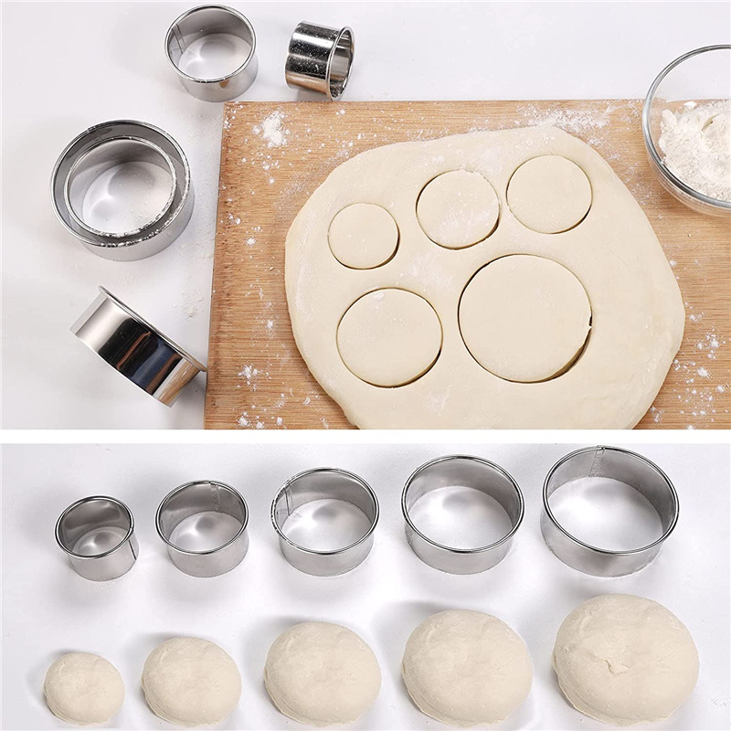 5PCS Round Stainless Steel Bis - Kitchen Gadgets Cutting Tools recension och pris