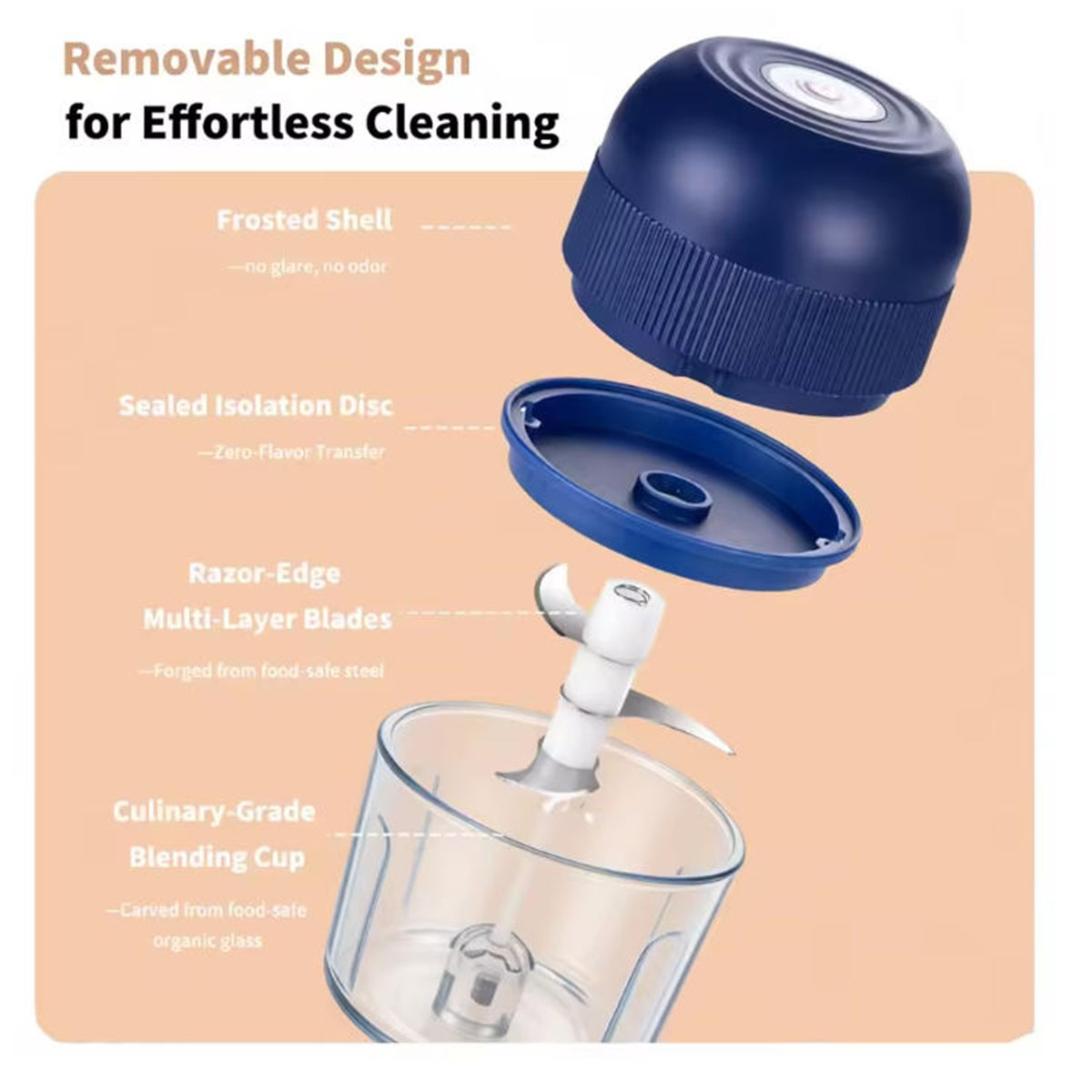 1PC Electric Garlic Chopper Mi - Kitchen Gadgets Gift recension och pris