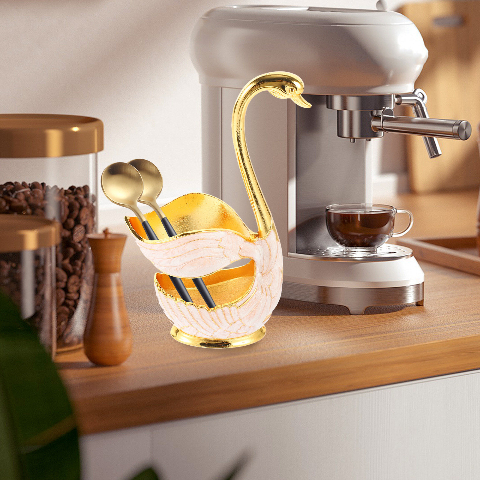Swan Base Spoon Holder Multi-F - Kitchen Utensil Holder recension och pris