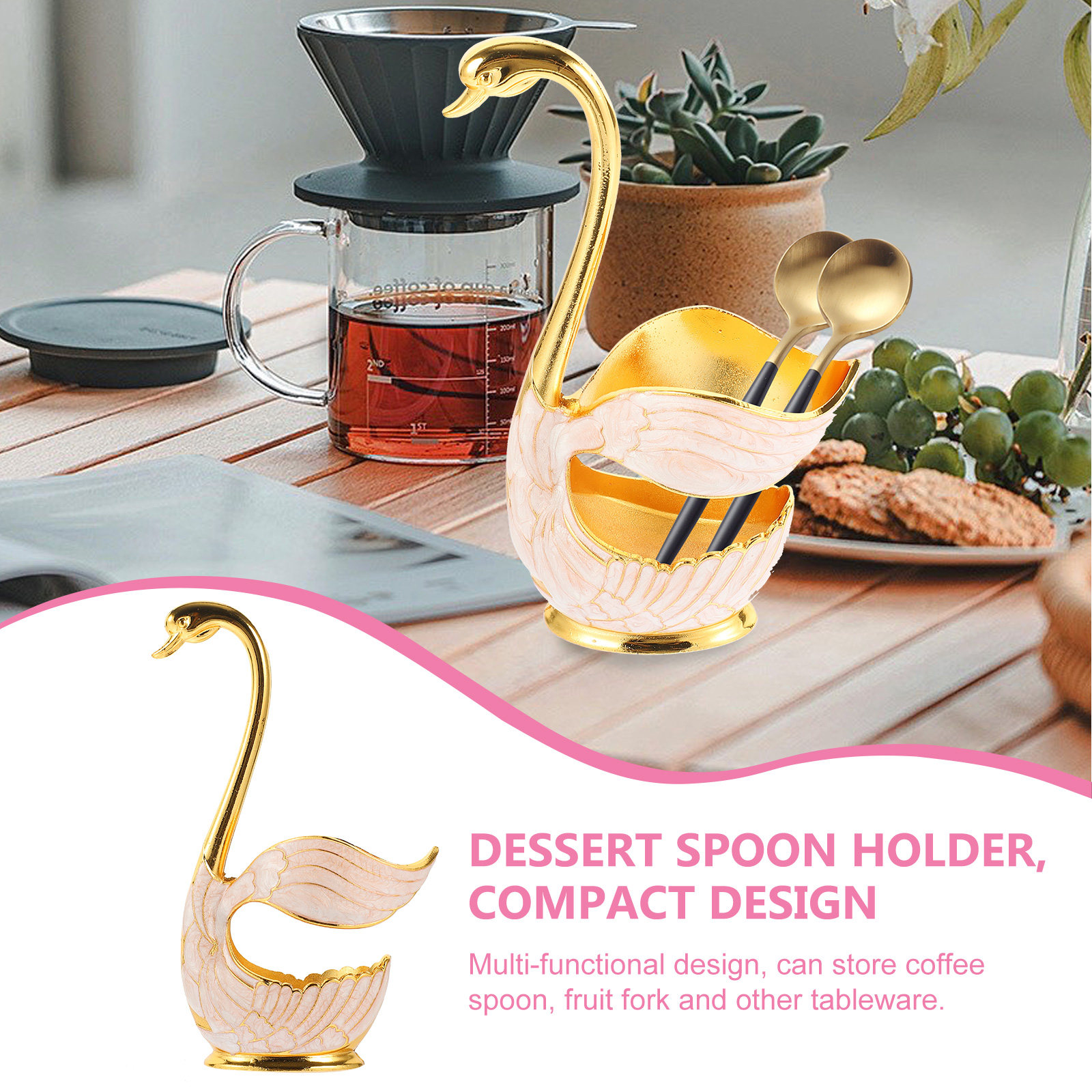 Swan Base Spoon Holder Multi-F - Kitchen Utensil Holder recension och pris