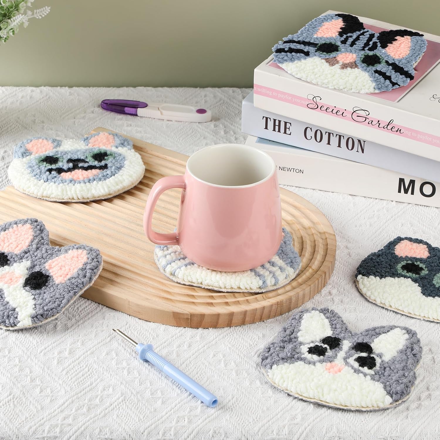 6PCS Set Punch Needle Coaster  - Kitchen Gadgets Crossword recension och pris