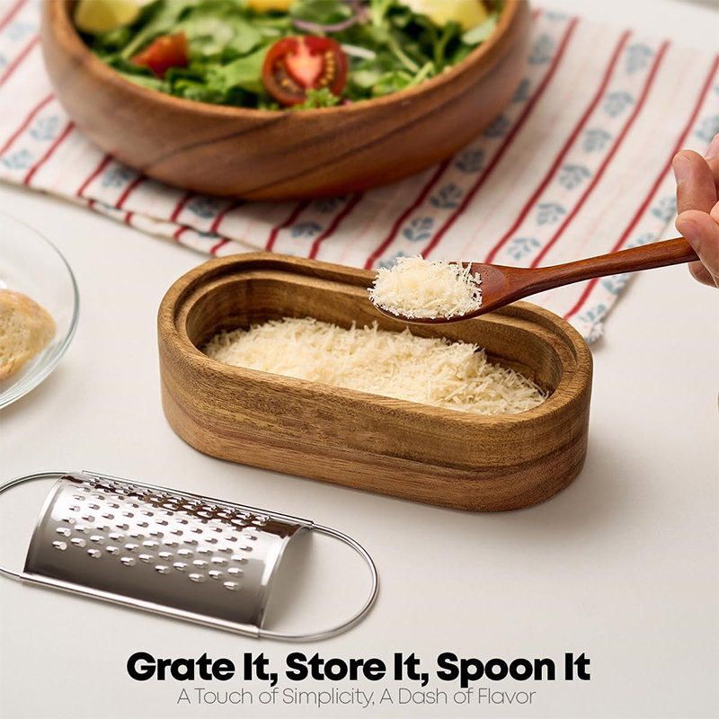 Cheese Grater With Wooden Cont - Cheese Grater Box recension och pris
