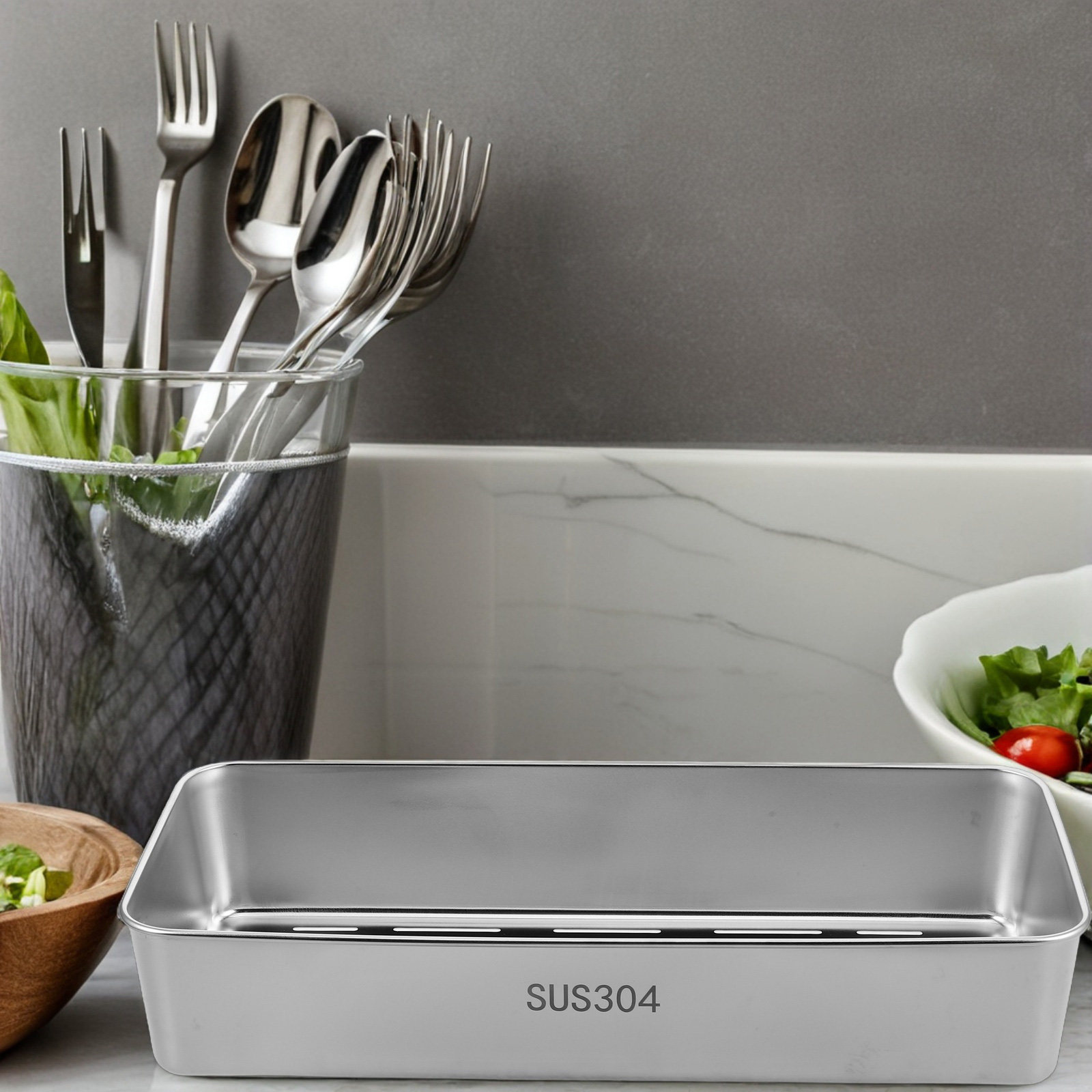 Stainless Steel Chopsticks Bas - Kitchen Utensil Holder recension och pris