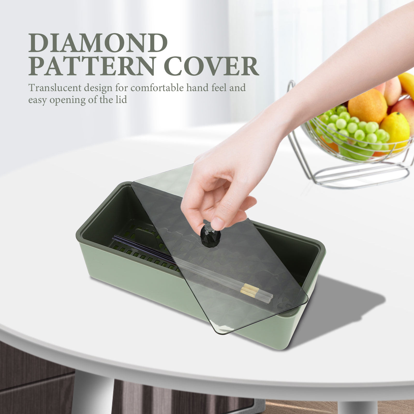 Dustproof Cutlery Box Plastic  - Kitchen Utensil Holder recension och pris